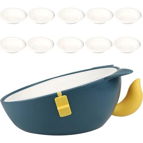 1 Set Cat Fresh Food Bowl Disposable 15 Degrees Tilted Removable Pet Dog Paper Bowl Feeding Detached Replaceable Inclined Bowl