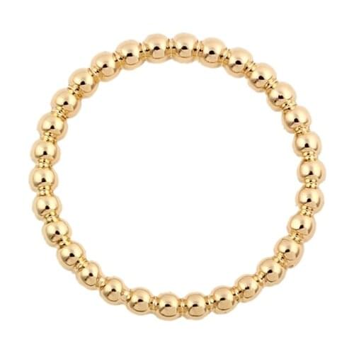Oly2u Slim Stacking Skinny Ring Stack Band Gold Beaded Ring Full Bead Wire Elegant Pretty Rings For Women