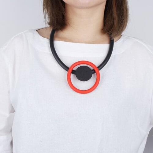 Punk Big Circle Choker Necklaces Fashion Casual Wear Jewelry Neck Chains Clothing Accessories Magnet Buckle Necklace Wholesale