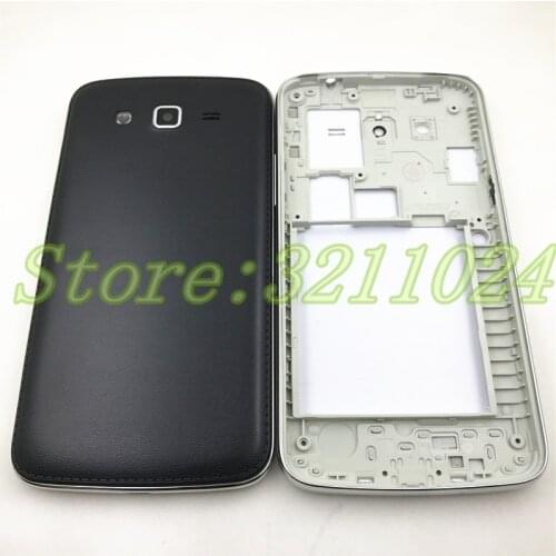 Full Housing New For Samsung Galaxy Grand 2 Duos G7102 G7106 Phone Cases Housing Middle Frame With Battery Cover Back Door
