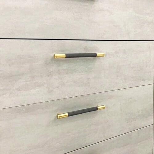 15" Gold Knurling cabinet handles Aluminum Kitchen Drawer Pulls Bedroom Knobs T Bar Cabinet Hardware Knurled Handle and Knob