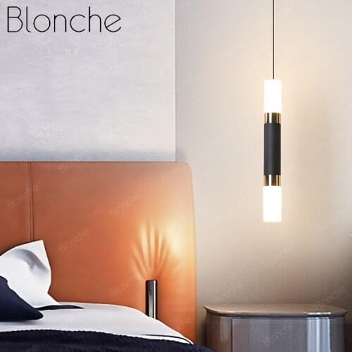 Nordic Pendant Lamp Black Metal Hanging Lights Modern Simple Loft Fixtures Living Room Bedroom Home Decor Led Industrial Light