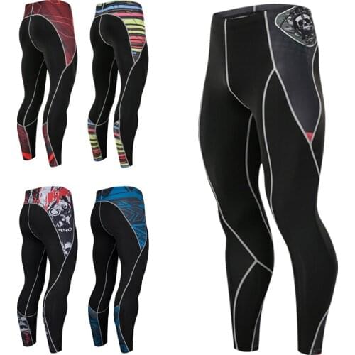 Running Yoga Athletic Pants Mens Gym Compression Leggings Sport Training Pants Men Tights Trousers Dry Fit Jogging Sportswear