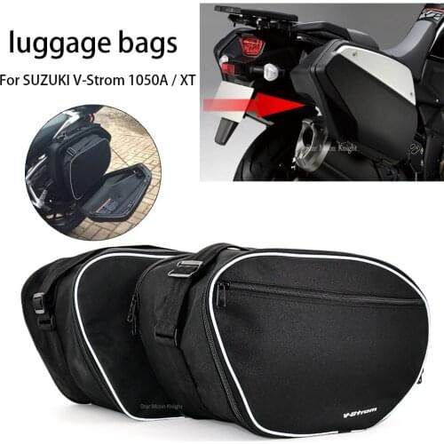 Saddlebags for motorcycle bag luggage bags Expandable Inner Bags Black Trunk For SUZUKI V-Strom 1050A / XT V STROM VSTROM 1050A