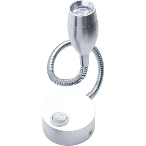 Indoor Wall Surface Mounted Flexible Hose 3W LED Spotlight with Switch Wall Lighting for Bedside Bathroom Clothing Store Mirror