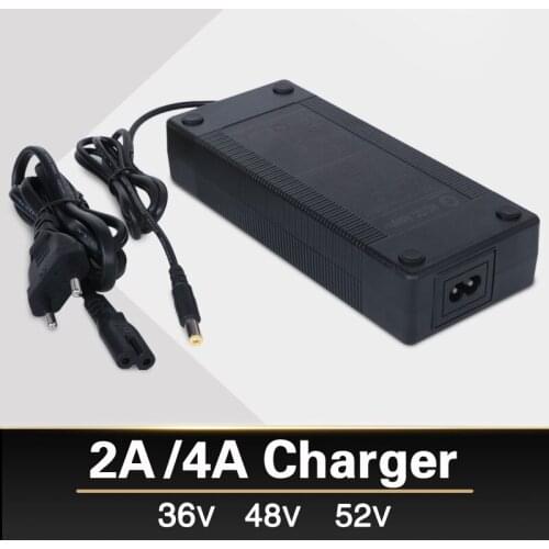 36V 42V 48V 54.6V 52V 58.8V 2A Lithium battery charger li-ion battery pack charger for ebike electric bike DC XLR RCA