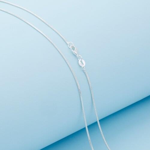 1/5pcs16-30inches 925 Sterling Silver Color Snake Necklace Fashion Necklace Chain Top Quality Multi Size 1.2MM