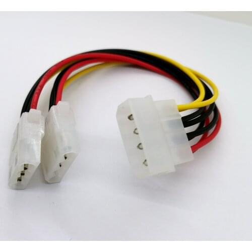 1pc Straight SATA 4-Pin Male To 2 X 4P Female Y Splitter Adapter Sata Power Cable For HDD Hard Drive