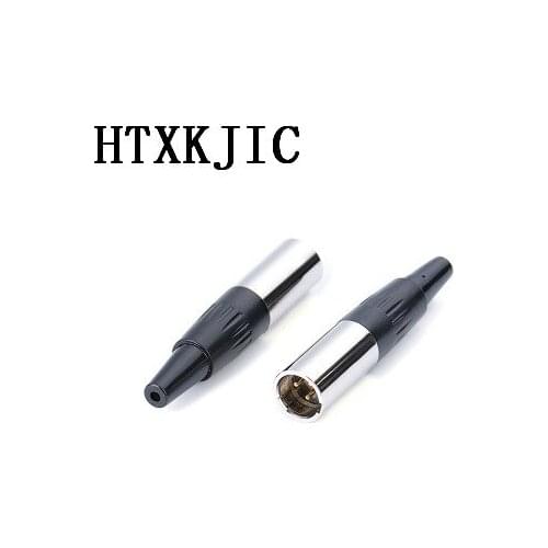 10PCS Mini XLR 4 Pin Audio Cable Connector Male Plug Jack 4 Position Circular Connector Cable Clamp