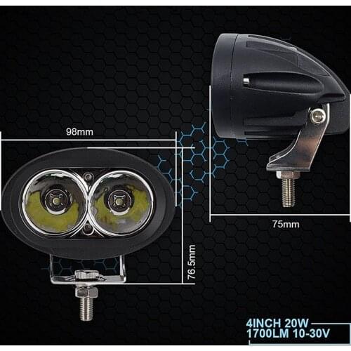 2PCS 3Inch 12V 24V 6500K 20W Waterproof Round LED Angel Eyes Light Bar Offroad Car Boat led Work Light