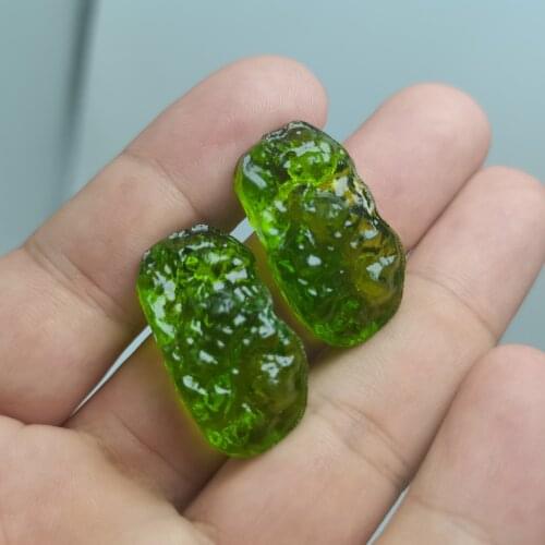 6-7g green Moldavite Czech Meteorite Impact Glass Natural Rough Stone Crystal Energy Stone 1pc