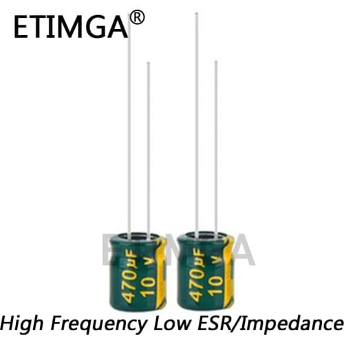 60pcs/lot 10v 470UF Low ESR / Impedance high frequency aluminum electrolytic capacitor size 6X7MM 470UF 20