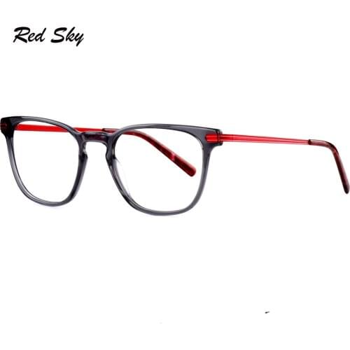 Acetate Optical Glasses Frame Men Women Metal Eyeglasses Prescription Myopia Presbyopia Spectalces Tortoise Frame