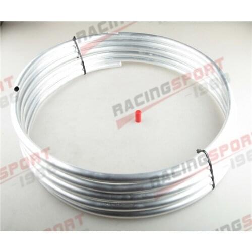 ALUMINIUM Fuel LINE 5/8" 15.8MM X25 Ft (7.6m) ROLL FUEL /OIL /WATER /E85 SILVER