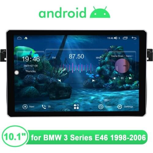 10.1''Android 10 Car Radio Stereo 1280*800 Multimedia Player Apple Carplay Head Unit For BMW 3 Series E46 With Ultrathin Screen