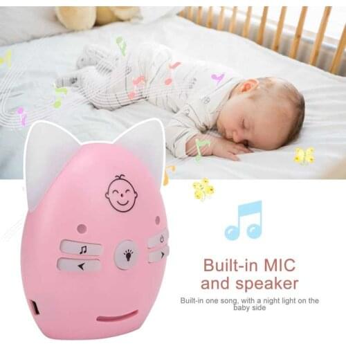 Pair Wireless Walkie-Talkie with Night Light Sound Monitor for Family Communication 100-240V video