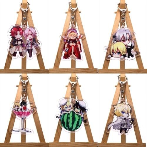 Cute Anime Cartoon Seraph of the end Printed Pendant Keyring Acrylic Keychain Cosplay Prop Decor Boy Girl Gift New 1 pcs