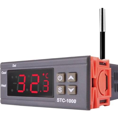 Digital Temperature Controller STC-1000 220V 12V two relay Thermostat controller for incubator Heating Cooling Thermoregulator