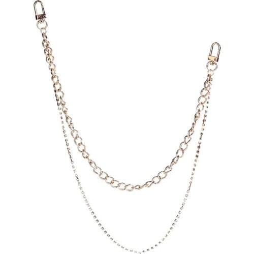 Coxeer 1pc Fashion Unisex Waist Chain Pocket Chain Punk Hip Hop Style Dual-Layer Trousers Chain Belt Chain Clothing Accessories