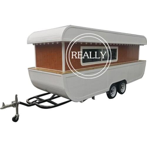 Color Customized Catering Trailer Food Cart Kiosk 400 CM Long With Kitchen Equipment Inside Pizza Maker Trailer