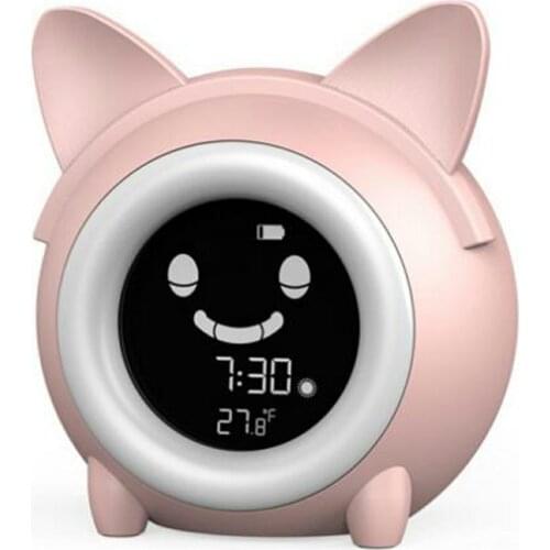 Kids Child Alarm Clock Sleep Training Clock Colorful Night Light Digital Wake Up Clock With Temperature Timer For Bedroom