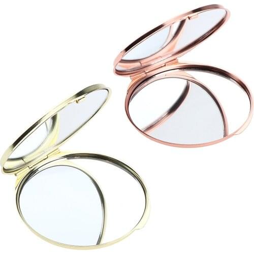 Dual Sides Vanity Mirror Portable Cosmetic Folding Compact Mirrors for Applying Makeup - Lips, Eyes Around, Cheek, Face
