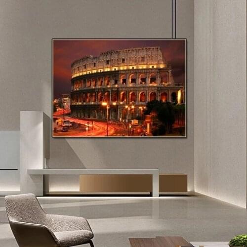 Colosseum ART Famous Building Posters and Prints Canvas Painting for The Wall Art Picture Modern Home Decor Decorative Pictures