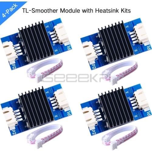 GeeekPi 4 pcs / pack TL-Smoother Addon Module Kit With Dupont Wire & Heatsink for 3D Printer Motor Driver Terminator