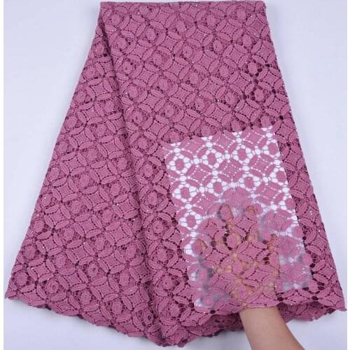 Onion African Water Soluble Cord Lace Fabric 2019 High Quality Nigerian Cuipure Cord Lace Fabric With Stones For Wedding S1713