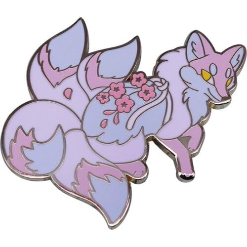 Mythical animals Nine-Tailed fairy Legend brooch--huli jing pin