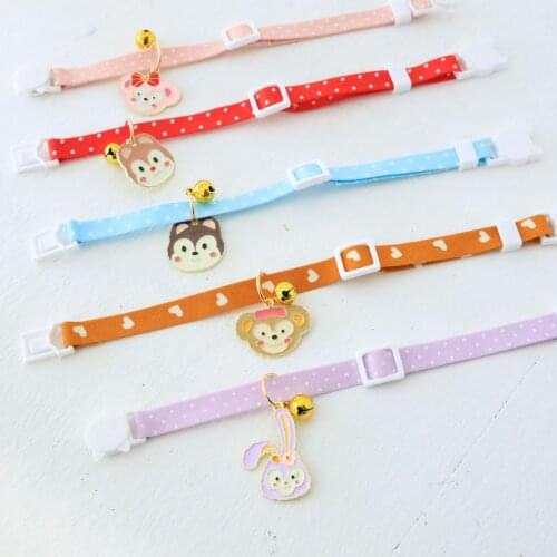 Bargain Price Pet Cats Collars Adjustable Cute Fashion Rabbit Bear Monkey Necklace 1PCS Bohemian Spot Style Kitten Puppy Collar