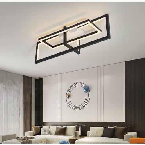 Minimalism Surface Mounted Modern Led Chandelier lamparas de techo Rectangle acrylic led Ceiling Chandeliers fixtures 110-260V
