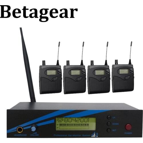 Betagear mono in ear monitor wireless system BK500 single channel 798-830MHz 4 receiver professional performance audio stage