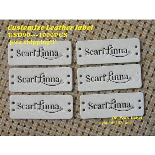 Custom made high quality leather label / leather patch /pu patch/main label/leather label
