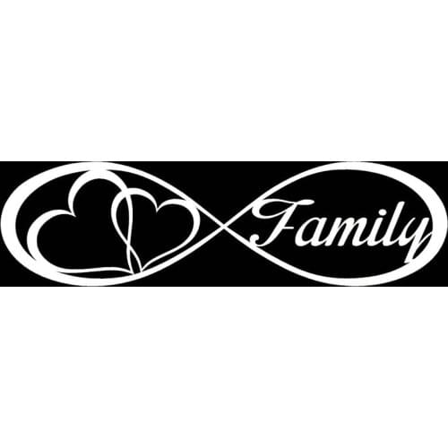 FAMILY Love Heart Forever Symbol Vinyl Decals Car Sticker Car-styling Waterproof Car Window Body Decorative Stickers Accessories