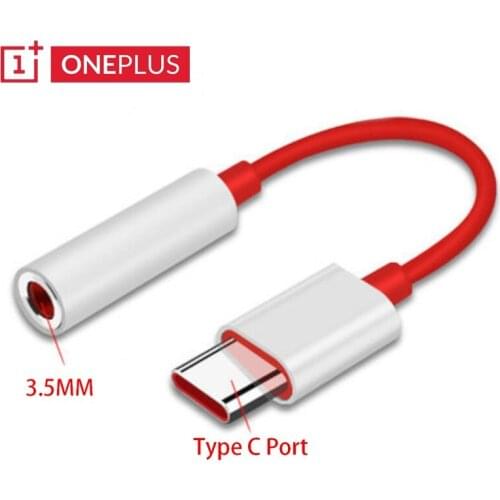 Original Oneplus Earphone Jack Adapter Type-C To 3.5mm Headphone Converter Cable For One plus 1+6T 7 7Pro 7T