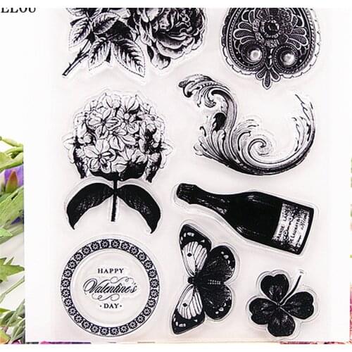 PANFELOU Red wine picnic Transparent Clear Silicone Stamp/Seal for DIY scrapbooking/photo album Decorative clear stamp sheets