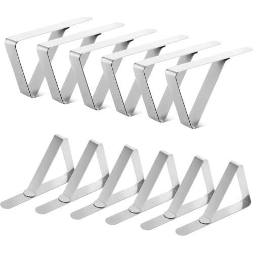Tetou Stainless Steel Tablecloth Tables Cover Clip Holder Cloth Clamps Picnic Wedding Party Promenade Home Garden Supplies