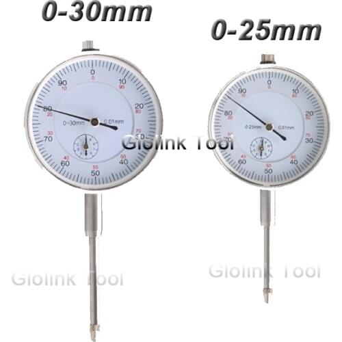 Precision 0-25mm 0-30mm 0.01mm Dial Indicator Gauge Meter Precise Indicator Gauge measure instrument Tool dial gauge micrometer