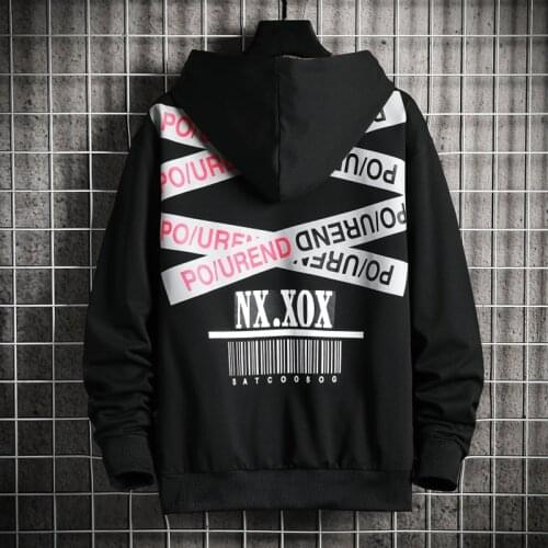 Letter Printed Hoodie Men Streetwear 2021 New High Street Hoodies Mens Graphic Hooded Sweatshirt Autumn Men Fashion Tops