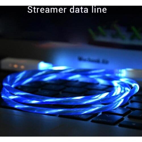 Flowing Light LED Micro USB Type C Charging Cable For Xiaomi Redmi 4A 5A 6A 7A 8A 3 3S S2 Note 4 5 6 7 8 Pro 8T Quick Charge