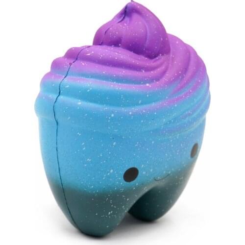 1pc Dental Teeth Shape Squeeze Gift Cute Cartoon Slow Rising Hand Spinner Stretchy Relax Squishy Toy Anti Stress Relax Toys