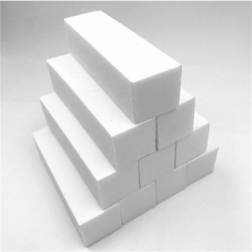 10Pcs/set White Sanding Sponge Nail File Buffer Block for UV Gel Nail Polish DIY Nail Art Manicure Pedicure Nail Buffers File