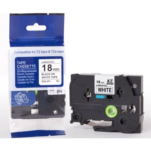 2 PCS 18mm tze241 tze 241 tze-241 Compatible for Laminated Brother Label Ptouch Tapes tz 241 tz241 tz-241