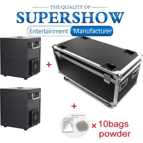 650W 2Pcs/Lot Flycase Cold Spark Machine with 10Bags Indoor/Outdoor Powder Fountain Power for Wedding party