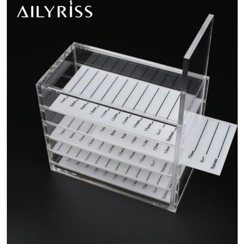 False Eyelashes 5 Layers Acrylic Storage Box for Lash Extension Grafting Holder Pallet Display Stand Makeup Supplies