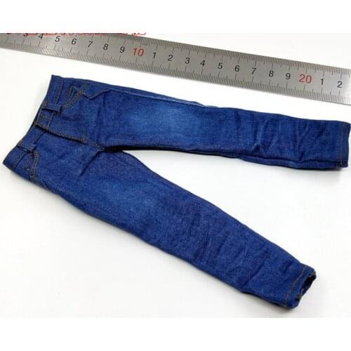 In Stock 1/6th MCCTOYS Greyman Trend Soldier MCC026B Trendy Casual Blue Pants Trousers Model For Doll Soldier Collection