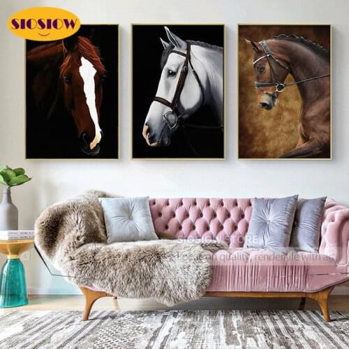 Full Drill Square 5D DIY Diamond Painting Horse Animal Cross Stitch Round Chinese Mosaic Daimond Embroidery Handcraft Hobby Gift