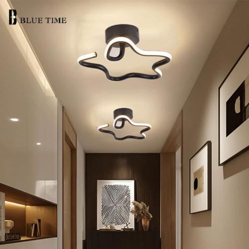 Black Modern LED Ceiling Light 110V 220V Chandelier Ceilght Lamp Lustres for Living Room Bedroom Dining Room Corridor Aisle Lamp