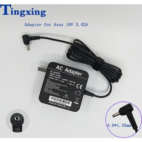 For ASUS ultra-pole power adapter UX32A UX31A S200E X201E X503M X553M UX21A US19V 3.42A 4.0mm * 1.35mm Laptop Charger Power 65W